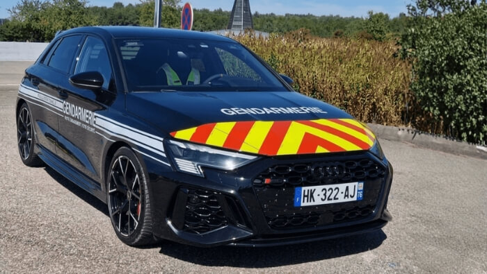 Une Audi RS3 va servir la gendarmerie