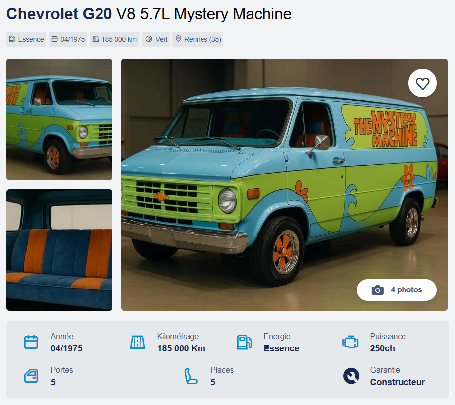 Annonce ce la Mystery Machine