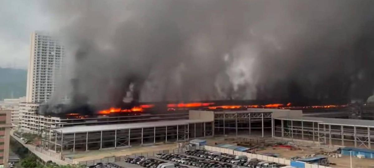 Incendie de BYD en Chine 