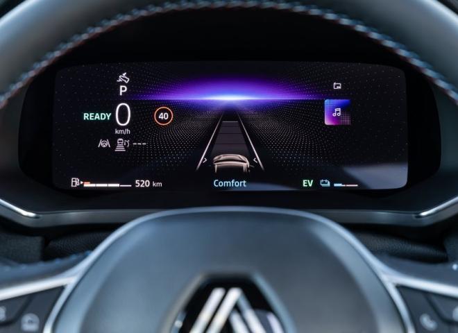 Tableau de bord avec la consommation du Renault Captur