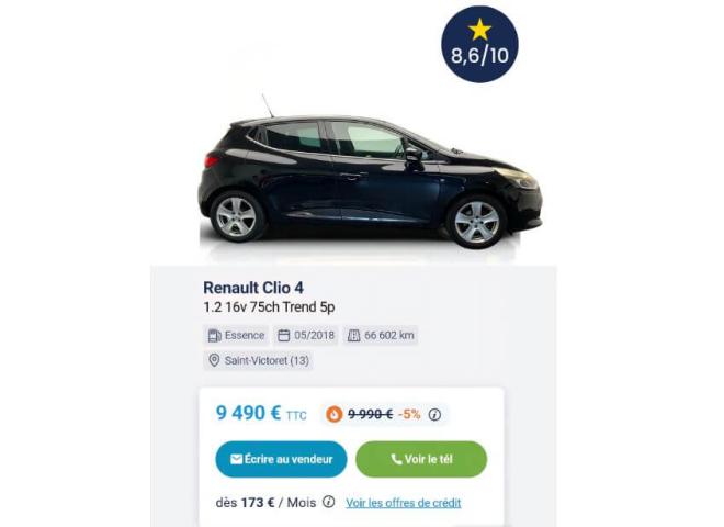 Score émotionnel voiture d'occasion