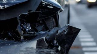 Une voiture accidentée dans le cadre d'un homicide routier