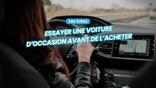 Essai routier d’une voiture d’occasion sur route départementale avant l’achat