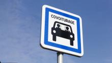 Panneau de voie de covoiturage