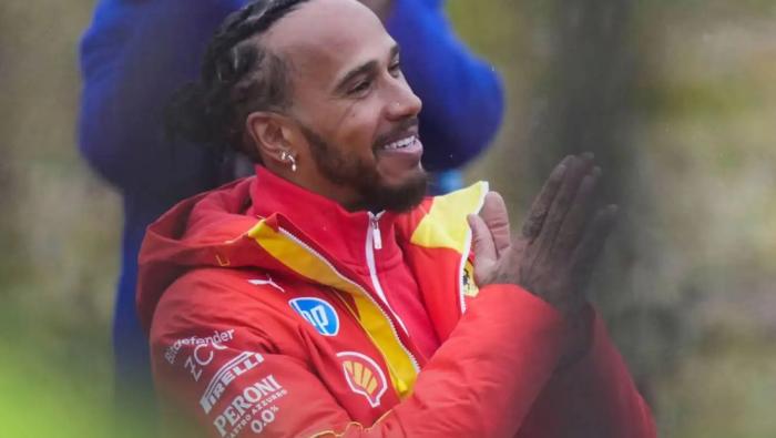 Lewis Hamilton après son essai avec Ferrari