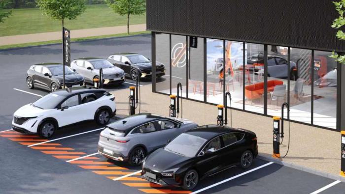 Une station de recharge Fast Charge Mobilize