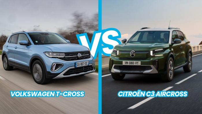 Comparatif : Volkswagen T-Cross VS Citroën C3 Aircross