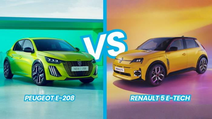 Comparatif Peugeot e-208 VS Renault 5-E-Tech