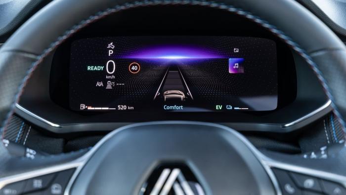 Tableau de bord avec la consommation du Renault Captur