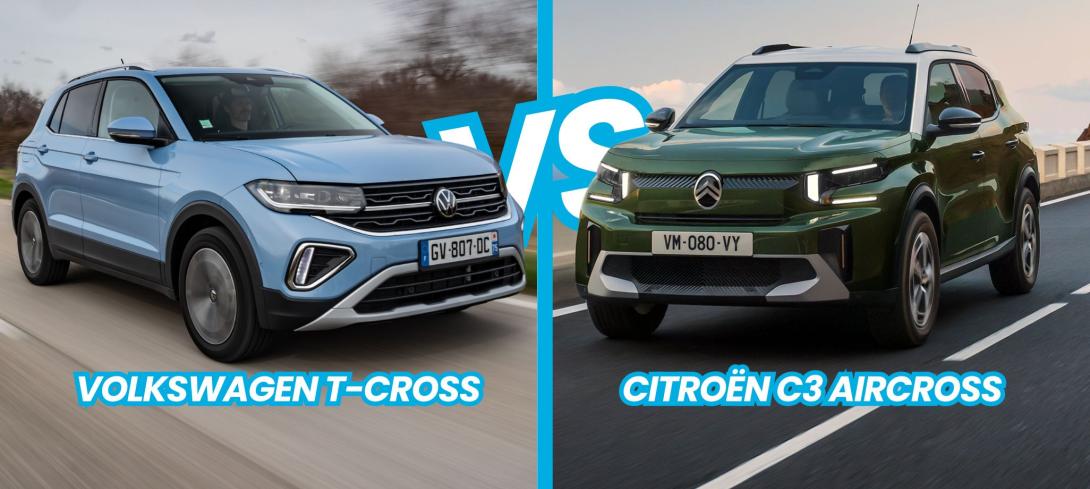 Comparatif : Volkswagen T-Cross VS Citroën C3 Aircross