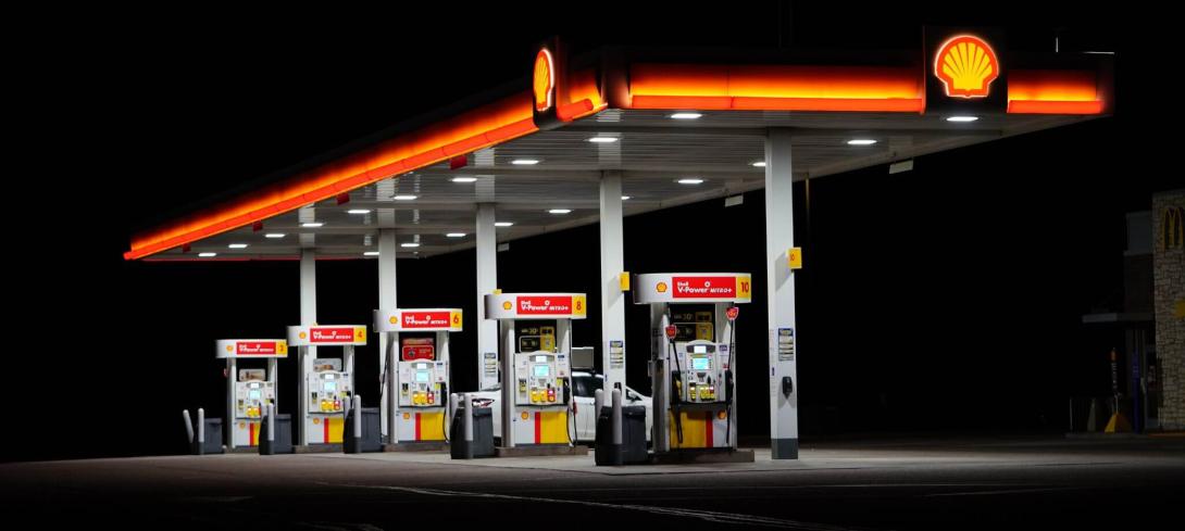 Une station service Shell